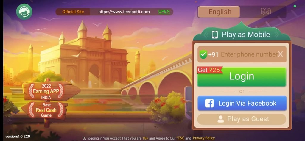 Teen Patti Master Login